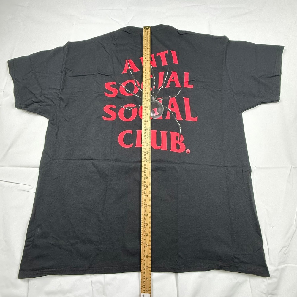 Anti Social Social Club Bitter Tee Black Red Spider Logo Graphic T-Shirt 2XL NEW - Picture 6 of 8